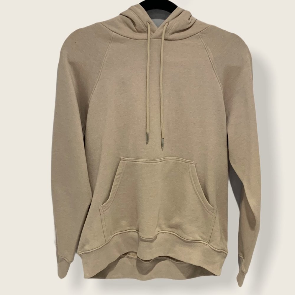 H&M Basic Fleece Pullover Hoodie Light Pink S EUC